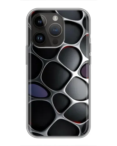 Чохол для iPhone 14 Pro Max з картинкою «Об'ємна темна решітка» Чохол для iPhone 14 Pro Max з картинкою «Об'ємна темна решітка»