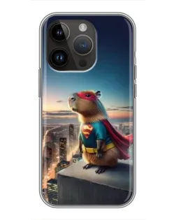 Чохол для iPhone 14 Pro Max з картинкою «Капі-мен супергерой»