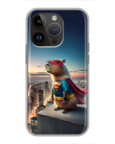 Чохол для iPhone 14 Pro Max з картинкою «Капі-мен супергерой» Чохол для iPhone 14 Pro Max з картинкою «Капі-мен супергерой»