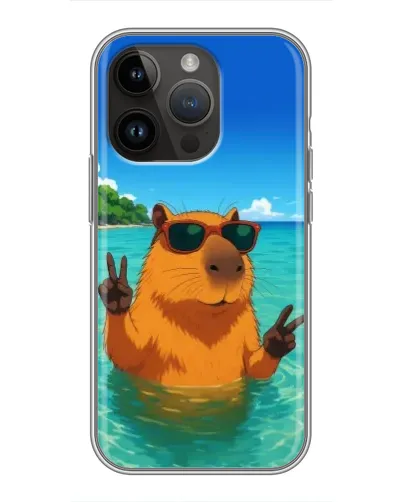 Чохол для iPhone 14 Pro Max з картинкою «Морська капібара» Чохол для iPhone 14 Pro Max з картинкою «Морська капібара»