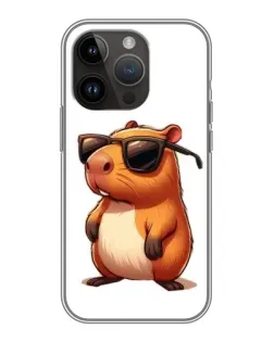 Чохол для iPhone 14 Pro Max з картинкою «Капібара в окулярах»