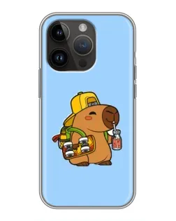 Чохол для iPhone 14 Pro Max з картинкою «Капібара на скейті»