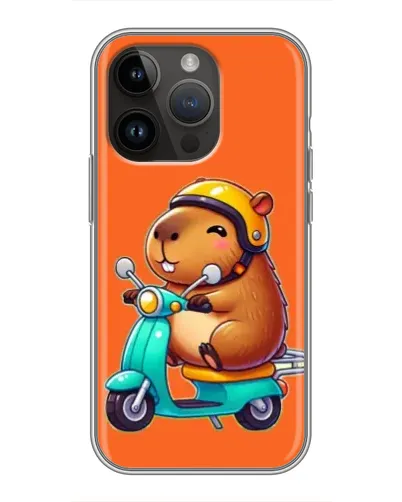 Чохол для iPhone 14 Pro Max з картинкою «Капібара на скутері» Чохол для iPhone 14 Pro Max з картинкою «Капібара на скутері»