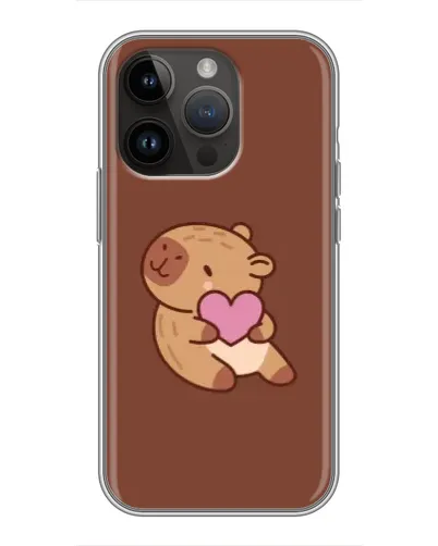 Чохол для iPhone 14 Pro Max з картинкою «Капібара з серцем» Чохол для iPhone 14 Pro Max з картинкою «Капібара з серцем»
