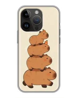 Чохол для iPhone 14 Pro Max з картинкою «Вежа з капібар»