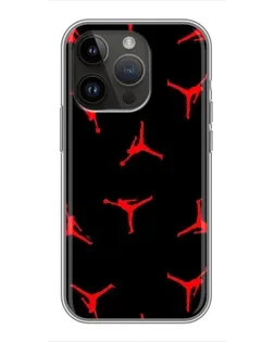 Чохол для iPhone 14 Pro з картинкою «Jordan Red Pattern»