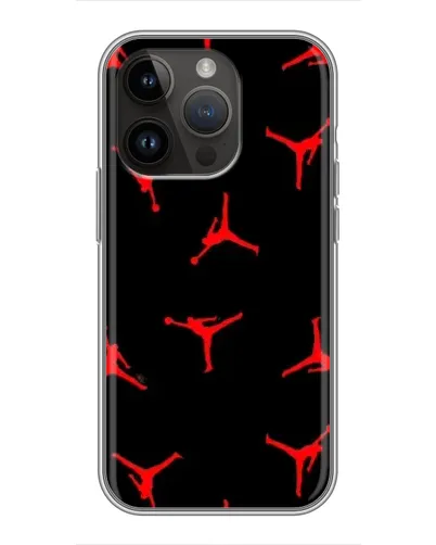 Чохол для iPhone 14 Pro з картинкою «Jordan Red Pattern» Чохол для iPhone 14 Pro з картинкою «Jordan Red Pattern»