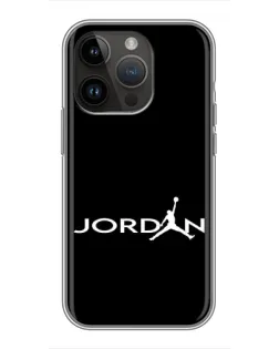 Чохол для iPhone 14 Pro з картинкою «Jordan White Logo»