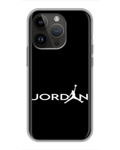 Чохол для iPhone 14 Pro з картинкою «Jordan White Logo» Чохол для iPhone 14 Pro з картинкою «Jordan White Logo»