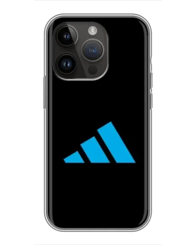 Чехол для iPhone 14 Pro с картинкой «Adidas Cyan Logo»