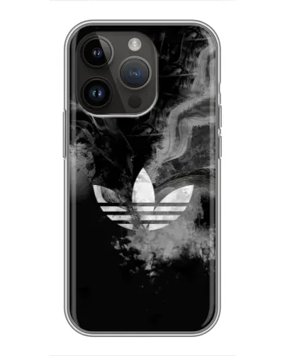 Чехол для iPhone 14 Pro с картинкой «Абстрактный дым Adidas»