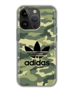 Чехол для iPhone 14 Pro с картинкой «Милитари стиль Adidas»