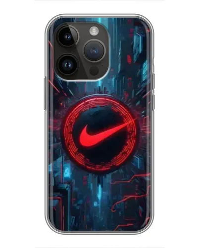 Чохол для iPhone 14 Pro з картинкою «Техногенний стиль Nike»