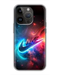 Чохол для iPhone 14 Pro з картинкою «Вогняний логотип Nike»