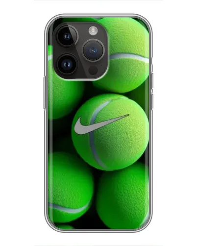 Чохол для iPhone 14 Pro з картинкою «Тенісні м'ячі Найк»