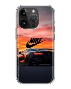 Чохол для iPhone 14 Pro з картинкою «Nike та суперкар»