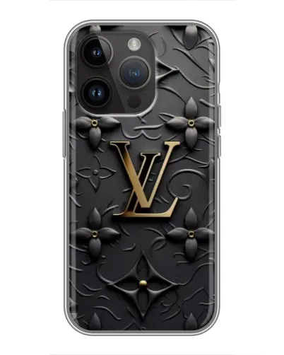 Чехол для iPhone 14 Pro с картинкой «Кожаная текстура LV»