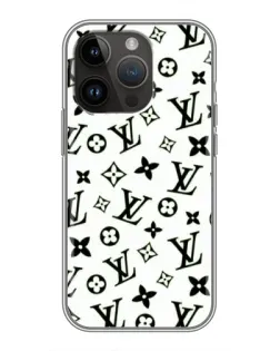 Чехол для iPhone 14 Pro с картинкой «Монохромный хаос LV»