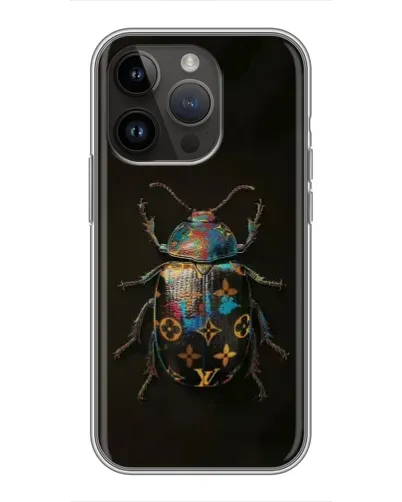 Чехол для iPhone 14 Pro с картинкой «LV — мраморный принт»