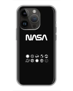 Чохол для iPhone 14 Pro з картинкою «NASA — технічний принт»