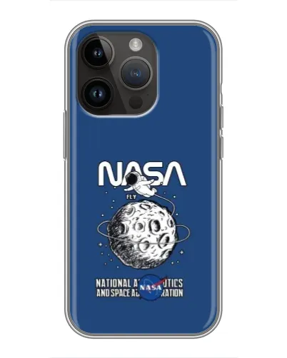 Чохол для iPhone 14 Pro з картинкою «NASA — місячна місія»
