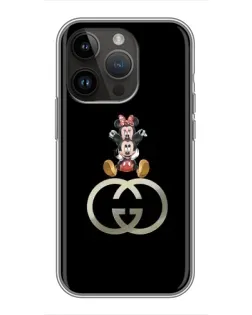 Чохол для iPhone 14 Pro з картинкою «Мінні Маус на лого»
