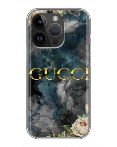 Чохол для iPhone 14 Pro з картинкою «Абстрактні квіти Gucci» Чохол для iPhone 14 Pro з картинкою «Абстрактні квіти Gucci»