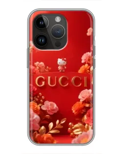 Чохол для iPhone 14 Pro з картинкою «Gucci — золотий сад»