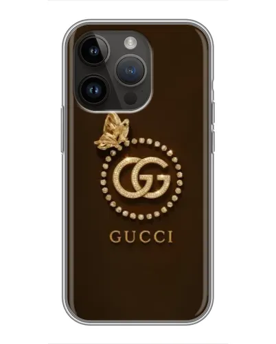 Чохол для iPhone 14 Pro з картинкою «Gucci — золотий метелик» Чохол для iPhone 14 Pro з картинкою «Gucci — золотий метелик»