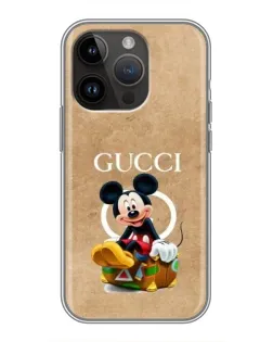 Чохол для iPhone 14 Pro з картинкою «Міккі Маус Gucci — крафт»