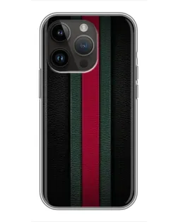 Чохол для iPhone 14 Pro з картинкою «Gucci — неонова лінія»