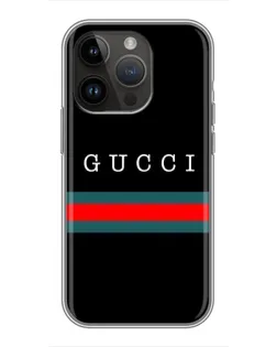 Чохол для iPhone 14 Pro з картинкою «Gucci — червоний пояс»