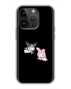 Чохол для iPhone 14 Pro з картинкою «My Melody та Kuromi»