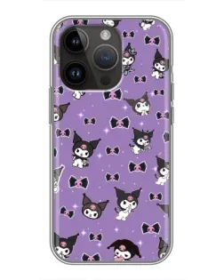 Чохол для iPhone 14 Pro з картинкою «Kuromi — патерн»
