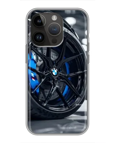 Чохол для iPhone 14 Pro з картинкою «Колесо BMW зблизька»