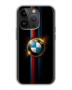 Чохол для iPhone 14 Pro з картинкою «BMW M-Power неон»