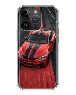 Чохол для iPhone 14 Pro з картинкою «BMW на червоній доріжці»
