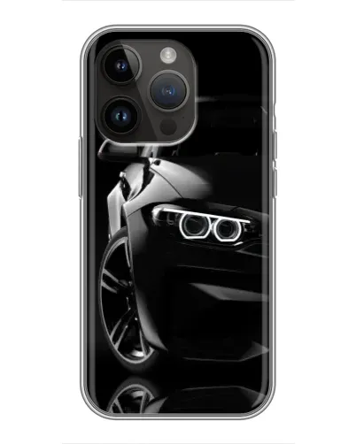 Чехол для iPhone 14 Pro с картинкой «Черная BMW — профиль» Чехол для iPhone 14 Pro с картинкой «Черная BMW — профиль»