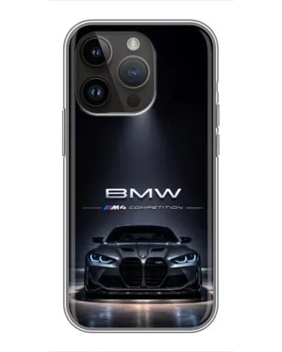 Чехол для iPhone 14 Pro с картинкой «BMW сквозь ночной город» Чехол для iPhone 14 Pro с картинкой «BMW сквозь ночной город»