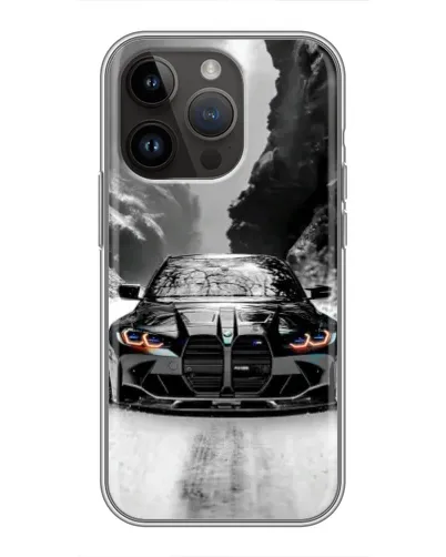 Чехол для iPhone 14 Pro с картинкой «BMW — акварельный дрифт» Чехол для iPhone 14 Pro с картинкой «BMW — акварельный дрифт»
