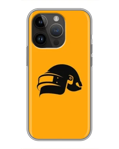 Чохол для iPhone 14 Pro з картинкою «PUBG — золотий шолом»