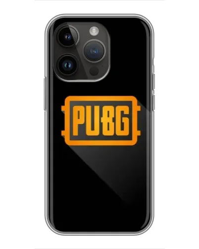 Чохол для iPhone 14 Pro з картинкою «PUBG — рамка лого»