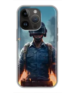 Чохол для iPhone 14 Pro з картинкою «PUBG — реалістичний герой»