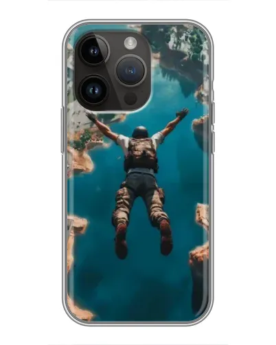 Чохол для iPhone 14 Pro з картинкою «PUBG — вільне падіння»