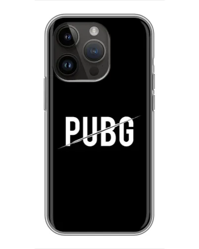 Чохол для iPhone 14 Pro з картинкою «PUBG — білий логотип»