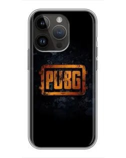 Чохол для iPhone 14 Pro з картинкою «PUBG — золотий логотип»