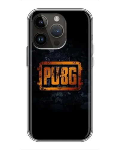 Чохол для iPhone 14 Pro з картинкою «PUBG — золотий логотип»