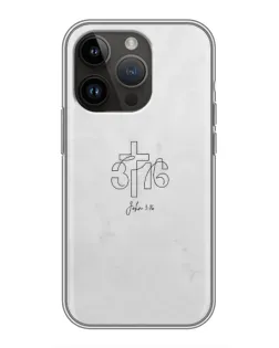 Чохол для iPhone 14 Pro з картинкою «Івана 3:16 Хрест»
