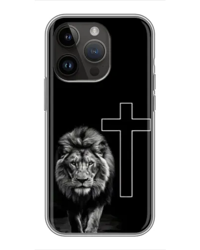 Чохол для iPhone 14 Pro з картинкою «Лев та Хрест»