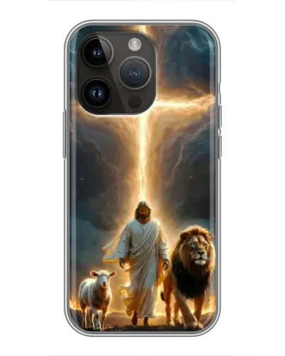 Чохол для iPhone 14 Pro з картинкою «Лев Юди та Світло»